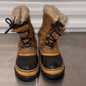 Women's Sorel Brown Black Winter & Rain Boots Size 5